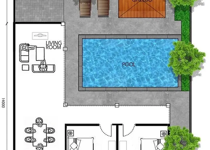 Villa B 2 Bedroom Private Pool & Kitchen Legian